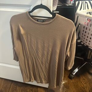Missguided Brown Neutral Women's Top
